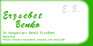 erzsebet benko business card