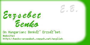 erzsebet benko business card